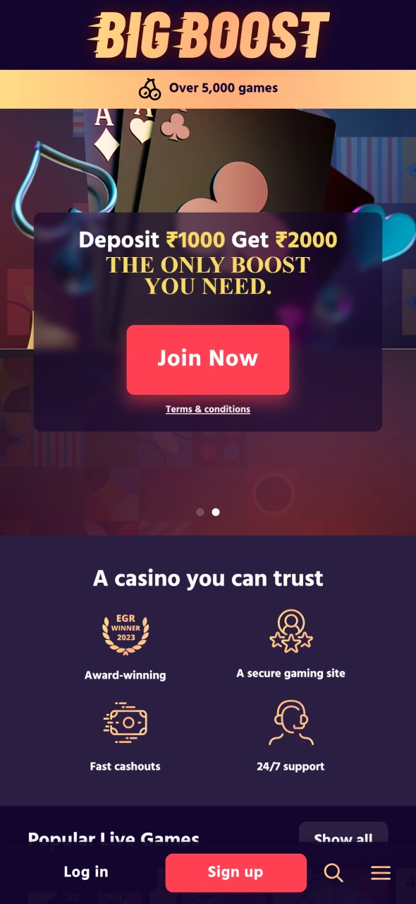 Visit Big Boost main page for casinos main information.