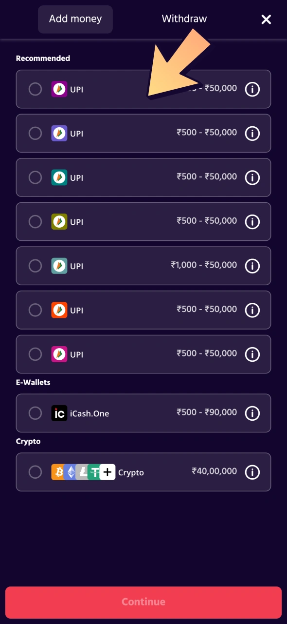 Select deposit method and fund your Big Boost account.