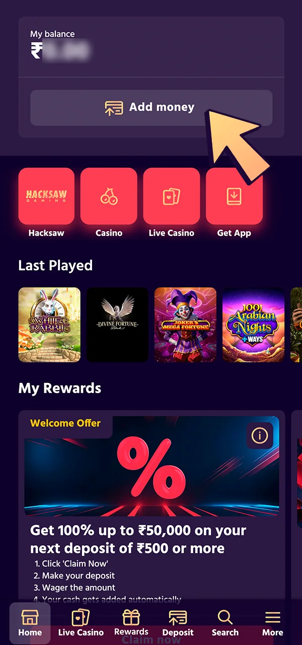 Open the cashier on the Big Boost site now.